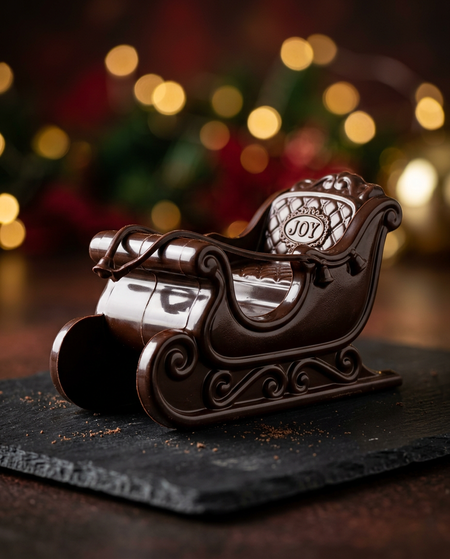 Trenó de Natal em chocolate