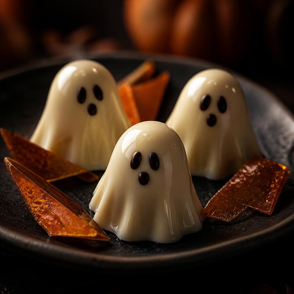 White chocolate ghost bonbons